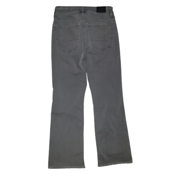 A. Eagle High Rise Crop Flare Jeans in Smoked Gray Size 2 Short (Petite) - Picture 8 of 15